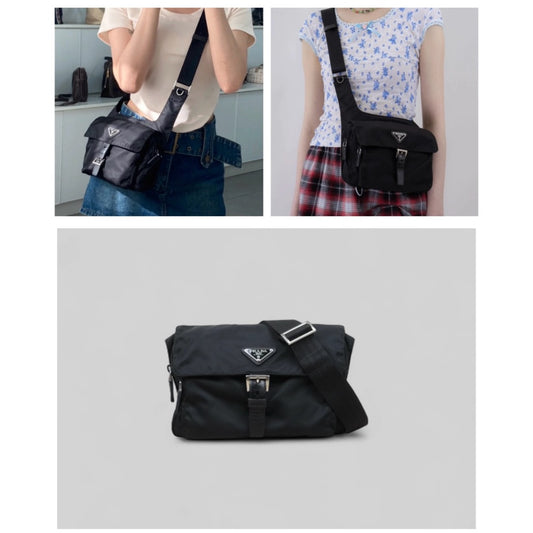 Good ( Rank AB)｜Prada Nylon ShoulderBag Black｜25051707