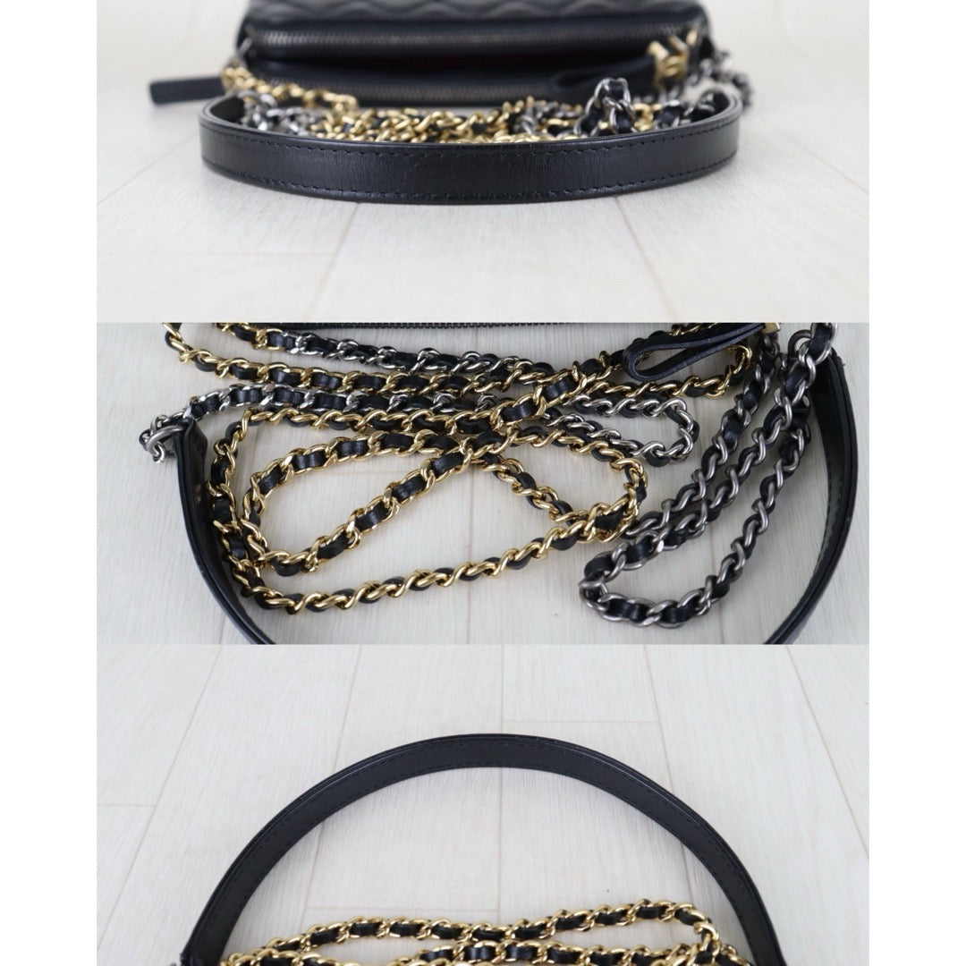Include Entrupy Certificate of Authenticity｜Very Good ( Rank A)｜CHANEL Mini Gabrielle Aged Calfskin Shoulder Bag Black Made in 2019Year｜S26072548