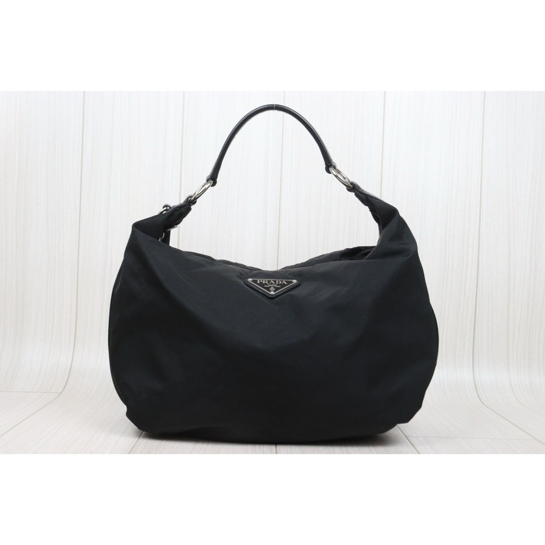 Very Good ( Rank A) ｜ PRADA HOBO GM Black HandBag ｜25112504