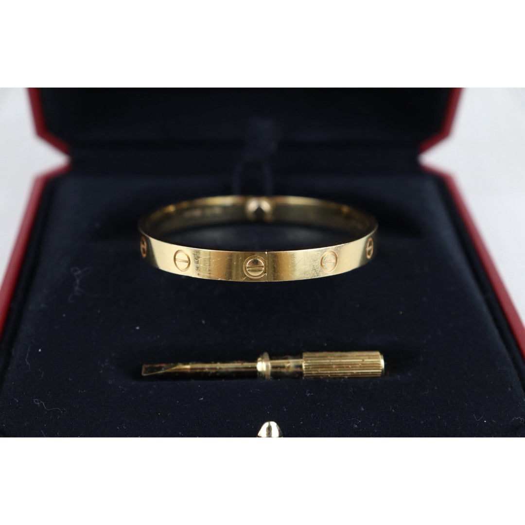 Good ( Rank AB) ｜ Full Set Cartier Yellow Gold Love Bracelet 18 Size ｜H25102402