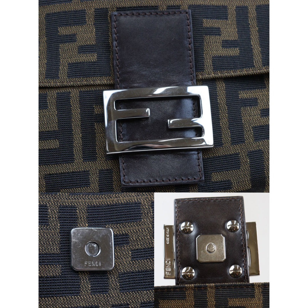 Rank A｜ FENDI Zucca Mamma Baguette Shoulder Bag ｜24022711