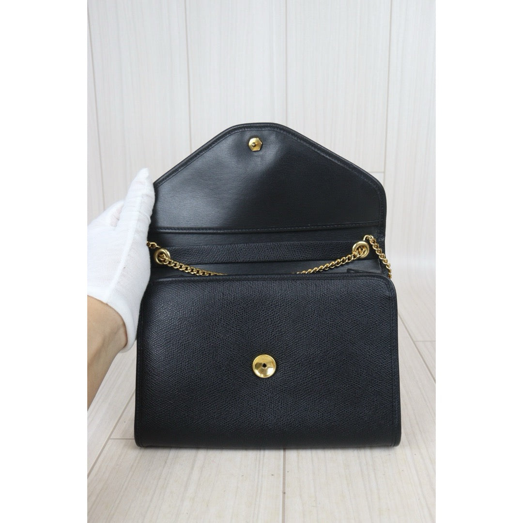 Very Good ( Rank A)｜ Dior Vintage Calf Leather Shoulder Bag Black｜24092608