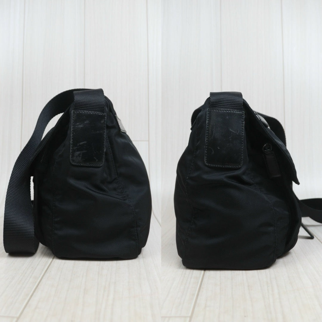 Include Entrupy Certificate of Authenticity｜Good ( Rank AB)｜  PRADA Tessuto Nylon Messenger Shoulder Bag Blue｜26080702