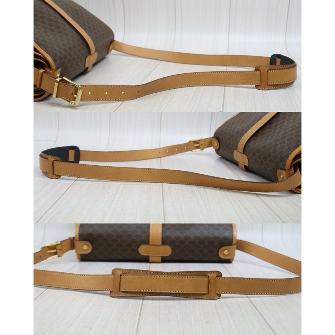 Include Entrupy Certificate of Authenticity｜Very Good ( Rank A)｜ CELINE Macadam Saumur Shoulder Bag ｜26070318