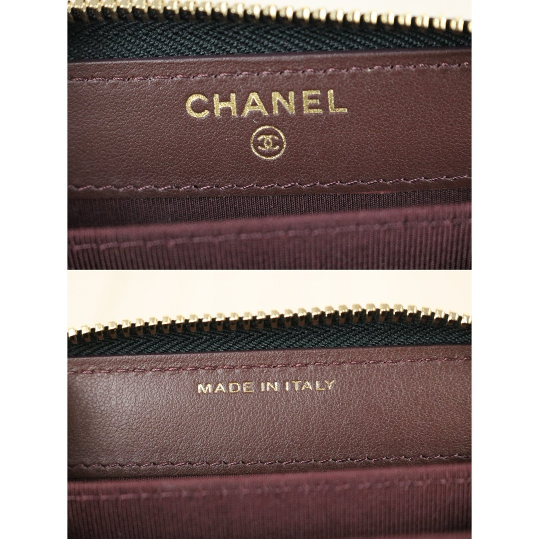 Very Good ( Rank A) ｜CHANEL Caviar Skin Calf Leather Coin Purse Black Made In 2018~2019 Year｜S25063003