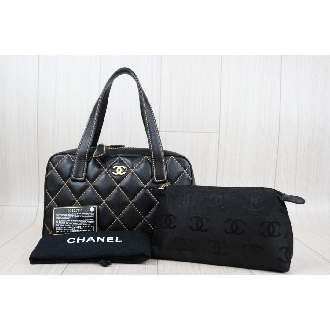 Rank AB｜ CHANEL Calf Leather Hand Bag Made In 2003～2004Year｜24011211