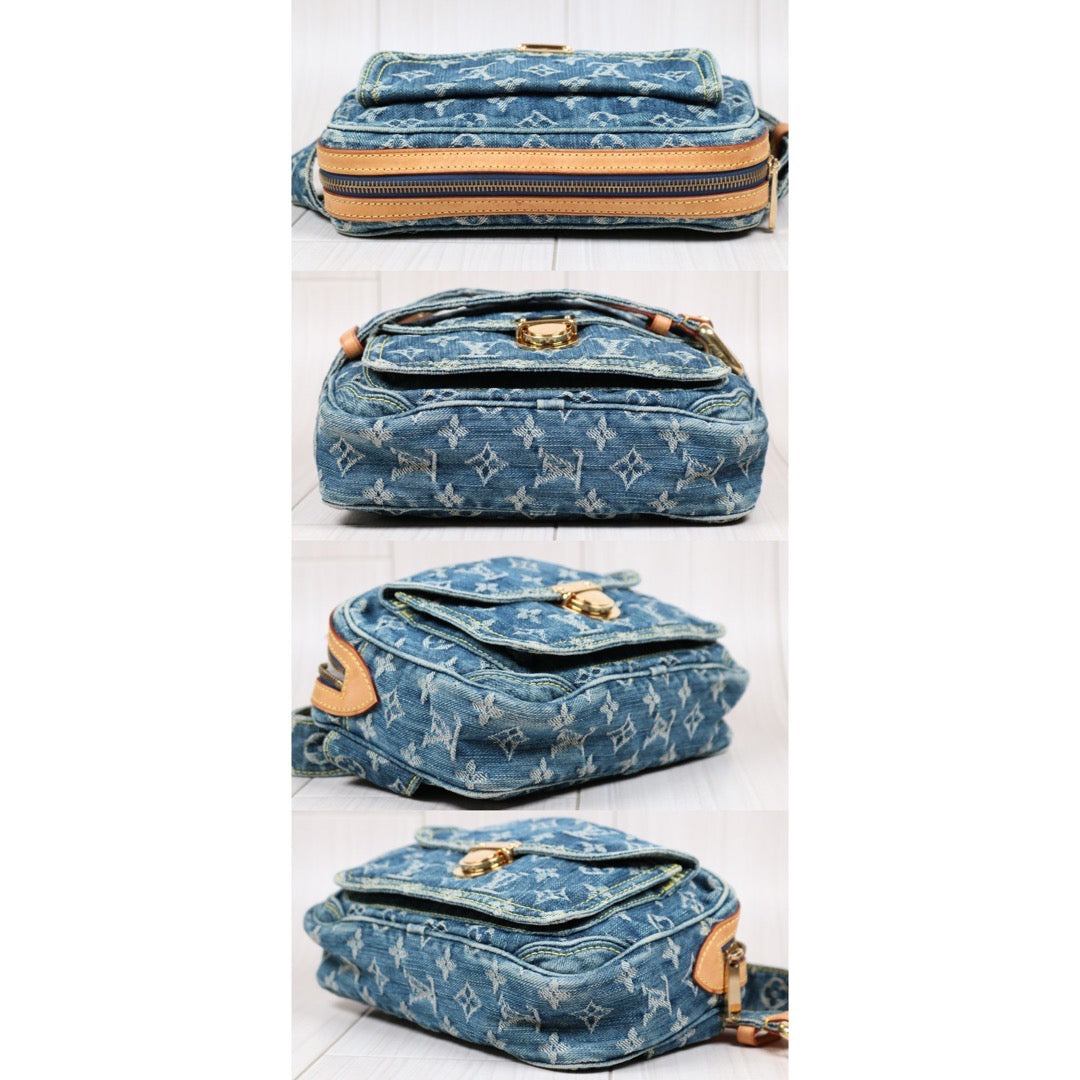 Rank AB ｜  LV Monogram Denim Waist Bag   ｜S24042204