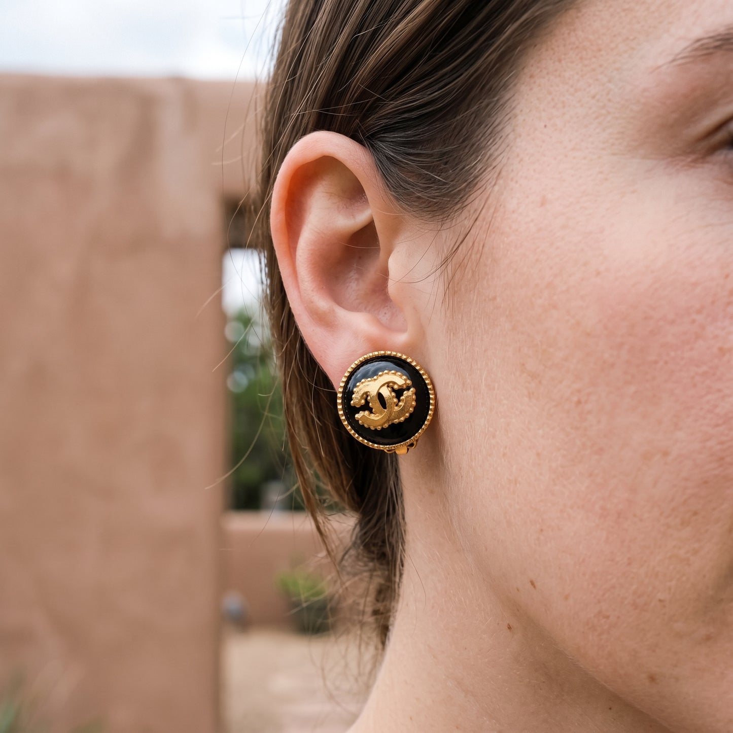 Include Authentic Detective Certificate of Authenticity｜Very Good ( Rank A) ｜CHANEL 96A COCO Mark Vintage Earrings Made In 1996 Year ｜S26071502