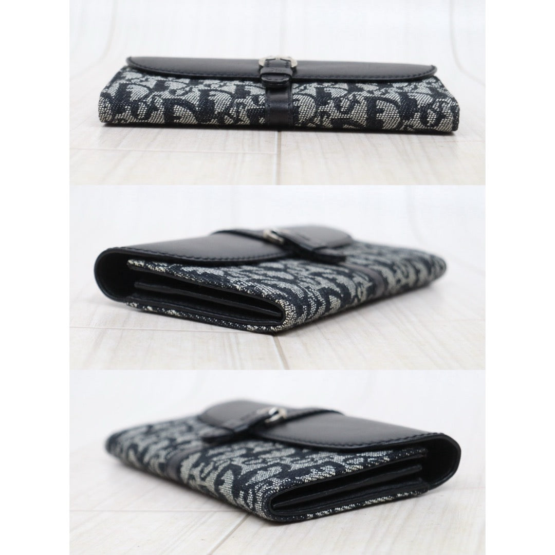 Good ( Rank AB)｜ Dior Trotter  Black Long Wallet｜25103102