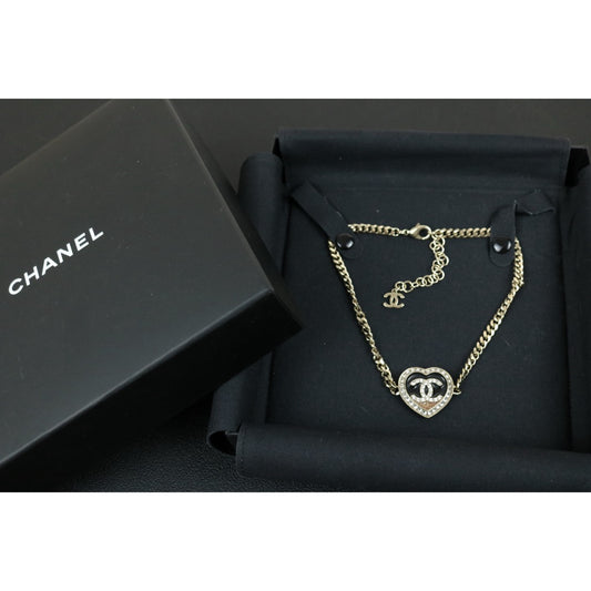 Excellent（Rank SA）｜ CHANEL Coco Mark Rhinestone Chocker Necklace｜X24121803