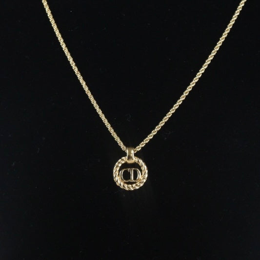 Rank A ｜ Dior CD Necklace Gold Plated ｜23092225