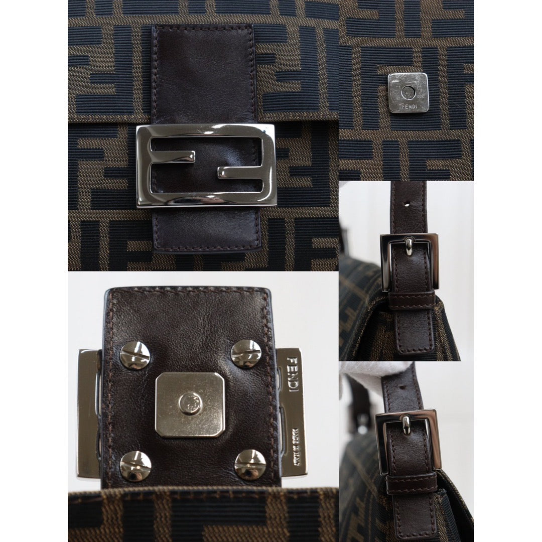 Rank A｜ FENDI Zucca Mamma Baguette Shoulder Bag ｜24032905