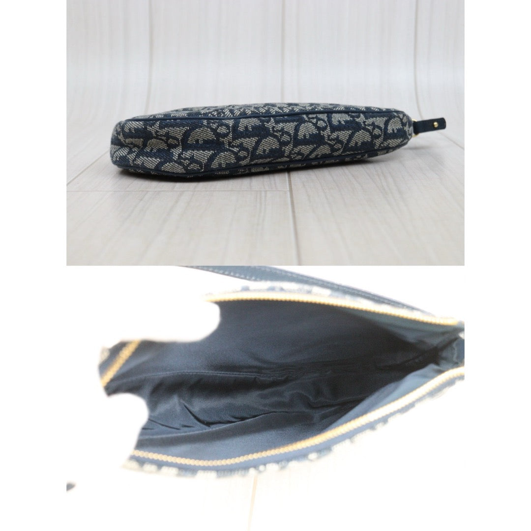 Good ( Rank AB) ｜ Dior Trotter Saddle Pochette Blue Shoulder Bag Small｜25121103