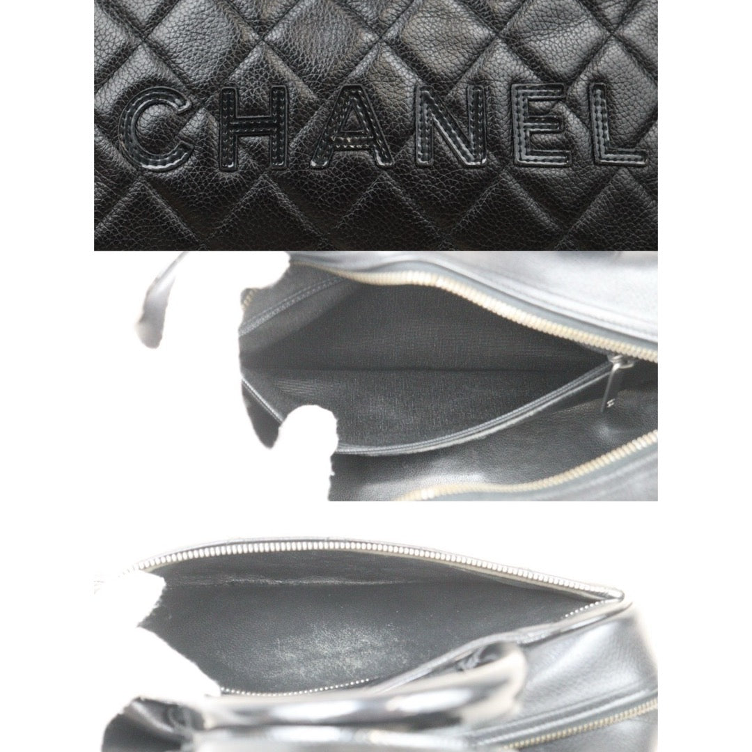 Very Good ( Rank A) ｜CHANEL Calf Skin Bowling Bag Hand Bag Made In 2000～2002Year｜P24092405