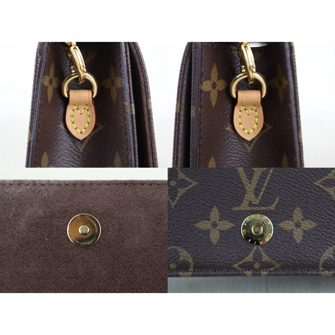 Include Entrupy Certificate of Authenticity｜Very Good ( Rank A)｜ Louis Vuitton Monogram  Lily Flap WOC Chain Shoulder Bag IC Chips Model｜S26062212