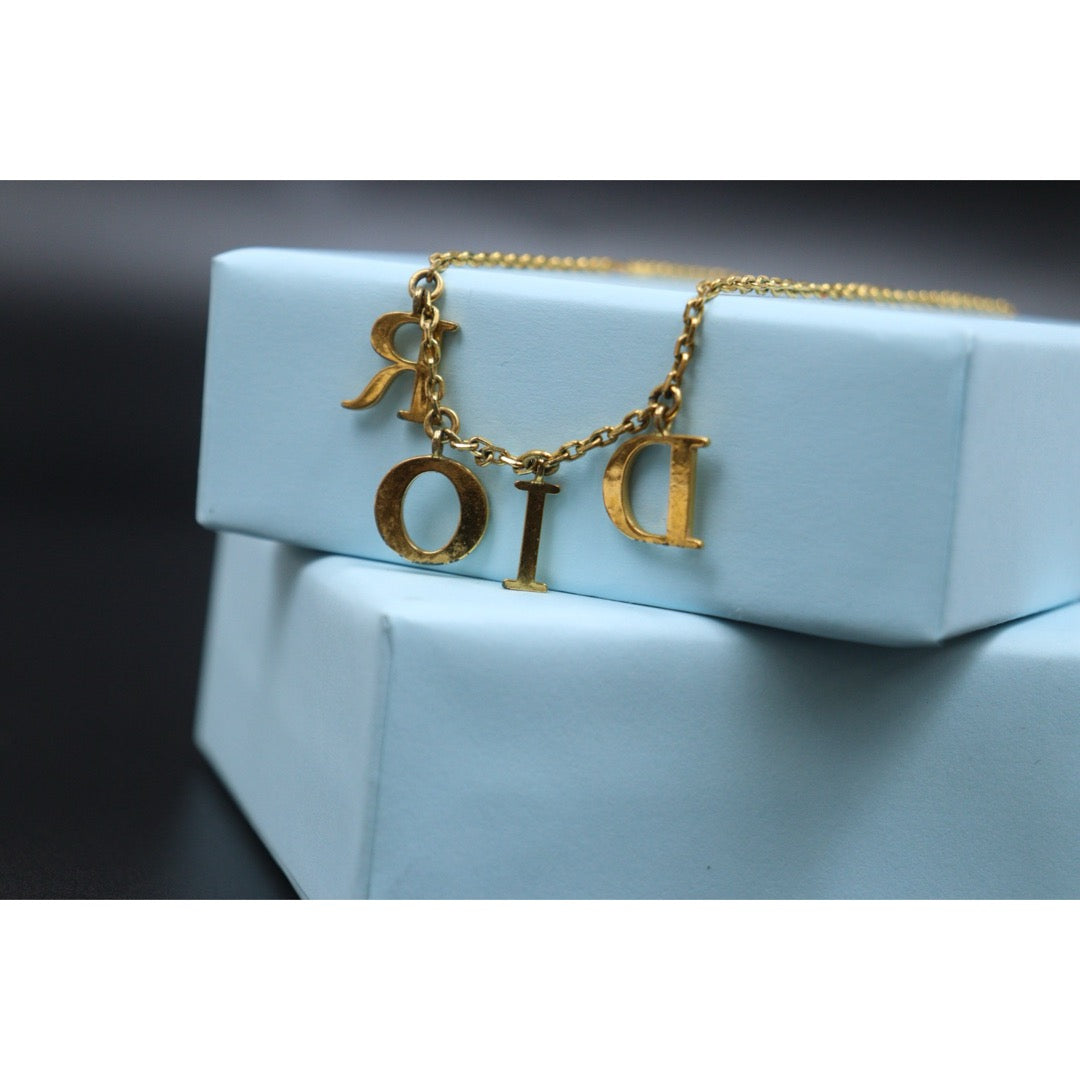 Include Authentic Detective Certificate of Authenticity｜Good ( Rank AB) ｜ Dior CD  Rhinestone Necklace ｜Y26040603