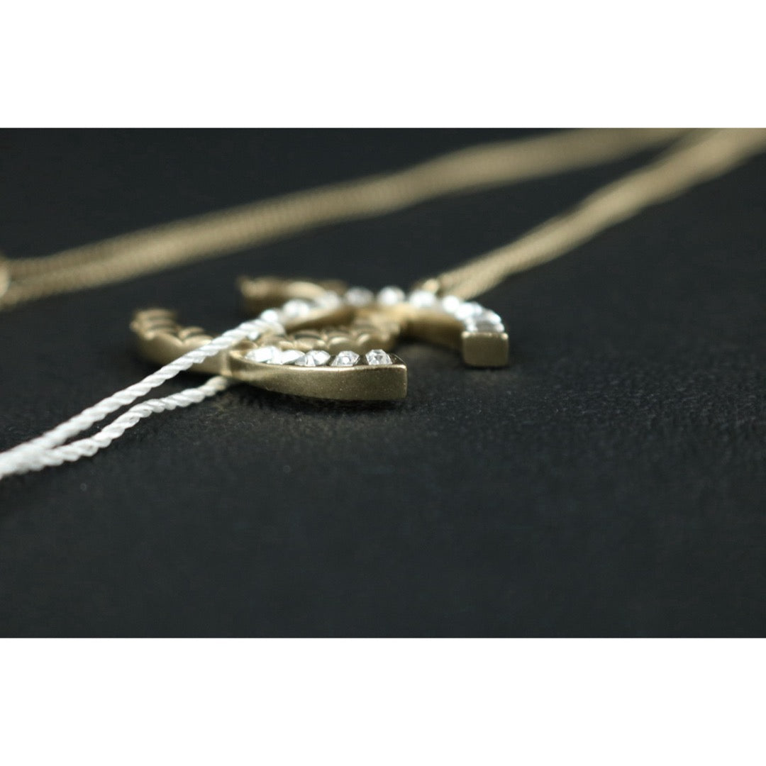 Include Authentic Detective Certificate of Authenticity｜Very Good ( Rank A) ｜ CHANEL B18V Coco Mark  Quilted Rhinestone Choker  Necklace｜S26062302