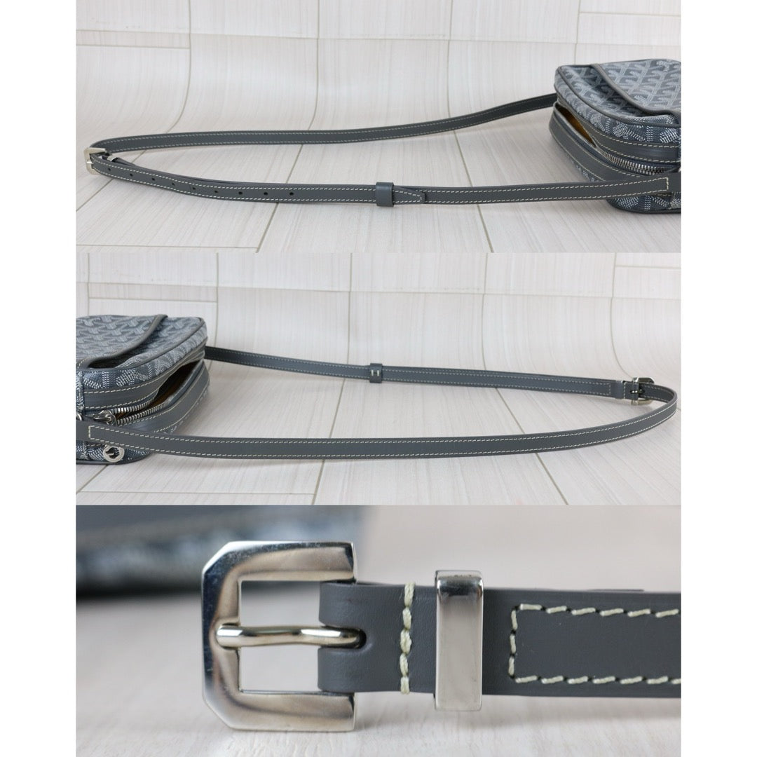 Include Entrupy Certificate of Authenticity｜Good ( Rank AB)｜ Goyard Cap-vert Camera Shoulder Bag Grey｜S26073114