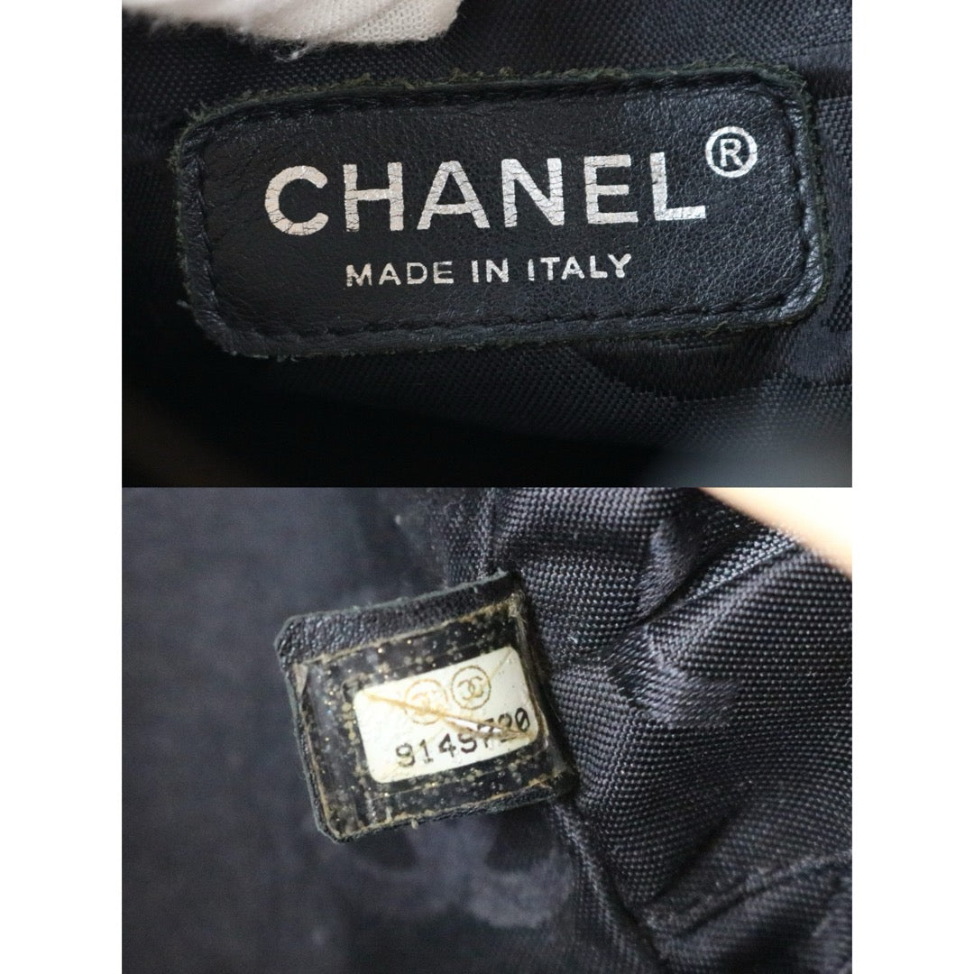 Include Entrupy Certificate of Authenticity｜Good ( Rank AB)｜ CHANEL Cambon Line Calf Leather Mini Tote Bag Beige Made In 2004-2005Year｜Y26051522