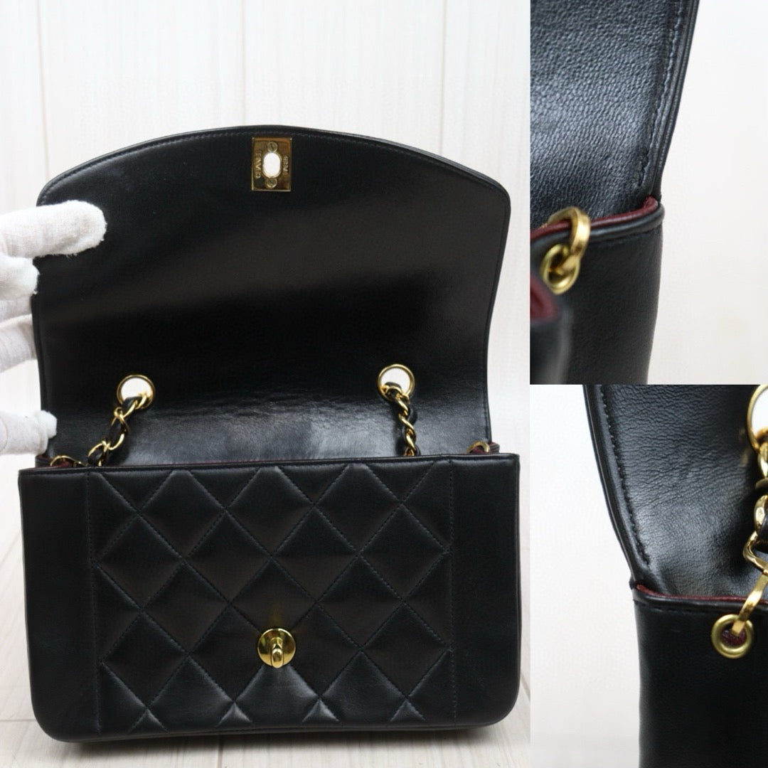 Very Good ( Rank A)｜ CHANEL Matrasse Diana 22 Lamb Skin  Chain Bag Made in 1994-1996 Year｜25011701