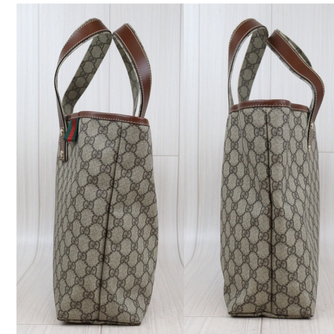 Rank A｜ GUCCI Vintage GG Canvas Tote Bag ｜Q24030513