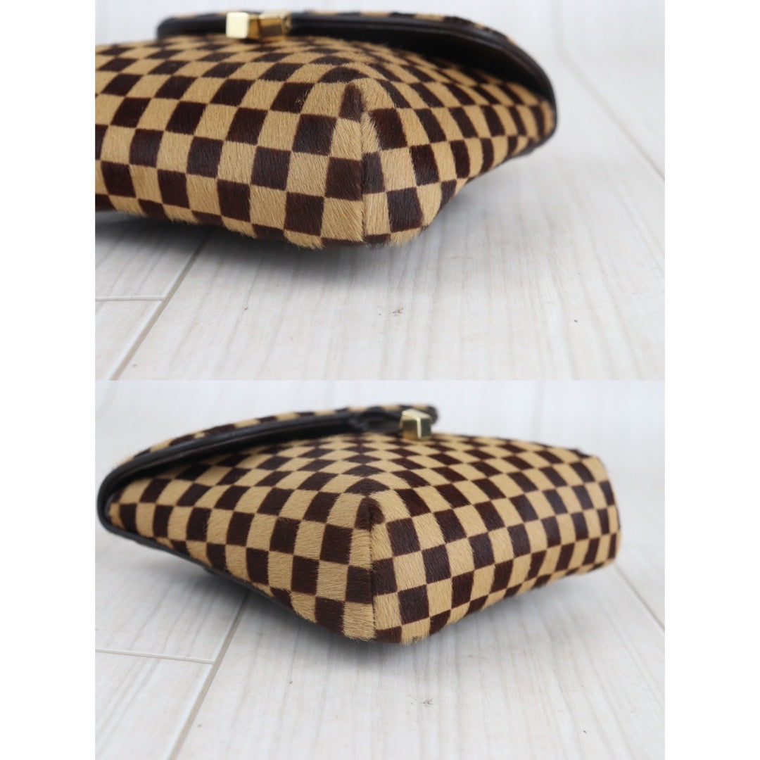 Rank A ｜ LV Gazelle Damier Sauvage Halaco Shoulder Bag Brown ｜23090907