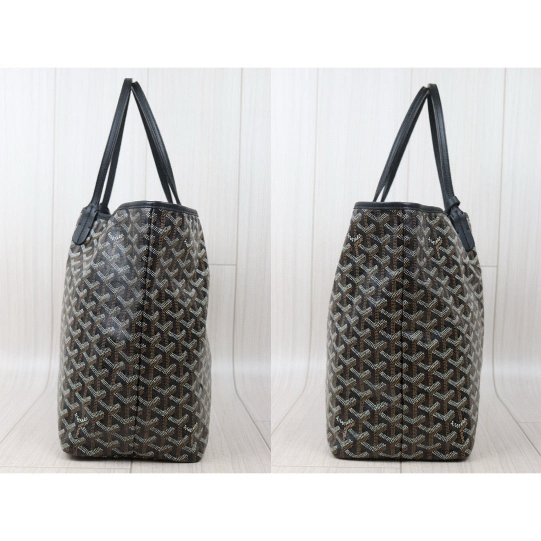 Good ( Rank AB) ｜ Goyard Saint-Louis PM Tote Bag Black｜V24110748