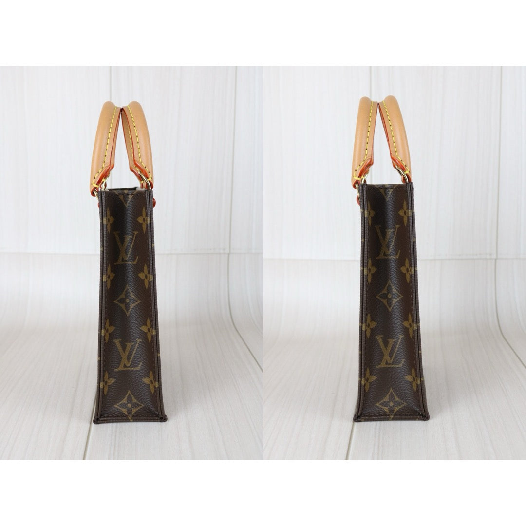 Very Good ( Rank A)｜ LV Monogram Petit Sac Plat MINI Tote Bag Shoulder Bag｜X25091401