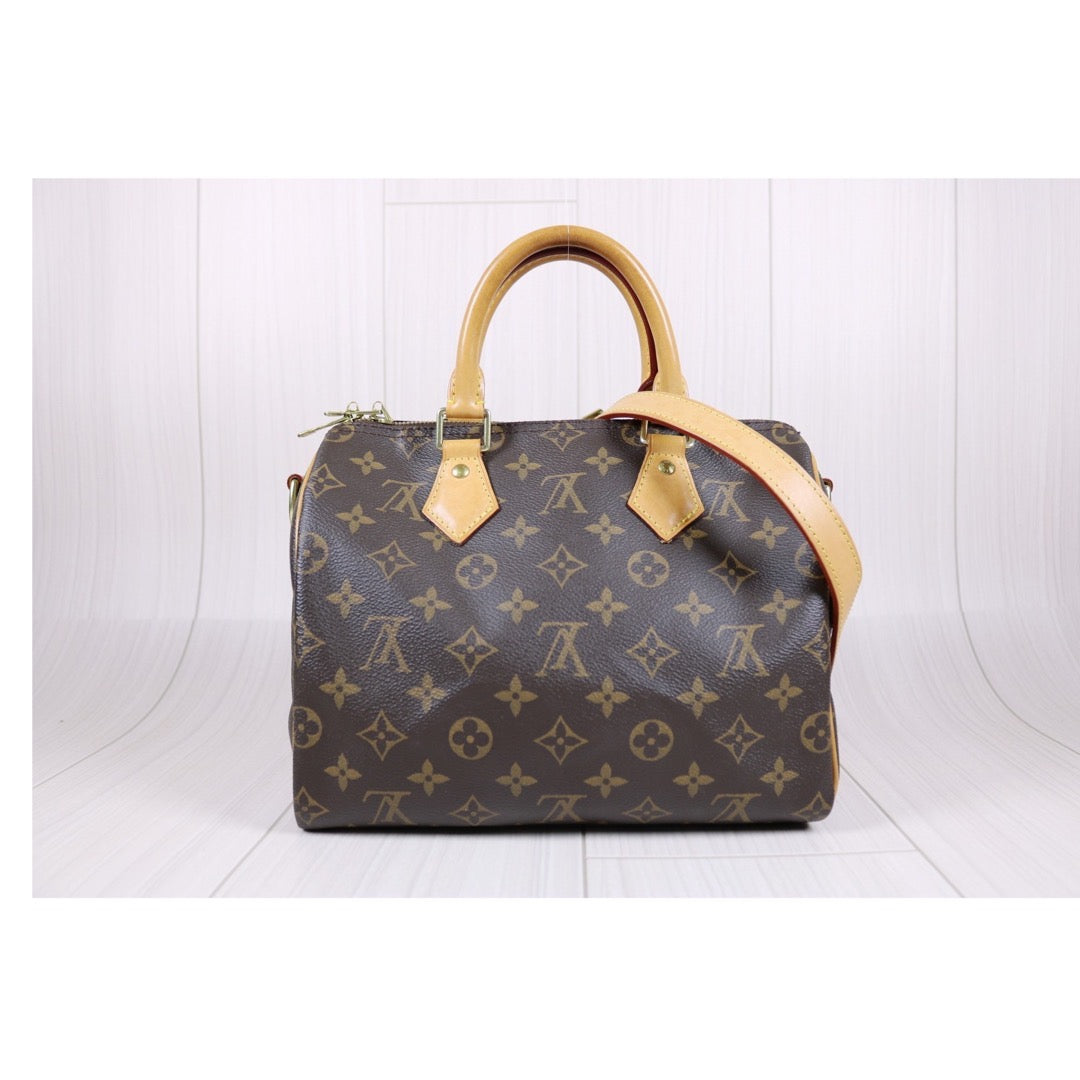 Rank AB｜ LV Monogram Speedy 25 Hand Bag With Shoulder Strap｜S24030416