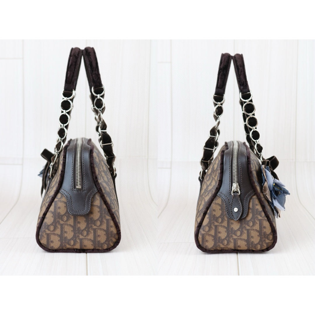 Good ( Rank AB)｜ Dior Trotter PVC Tote Bag Brown ｜S24101105