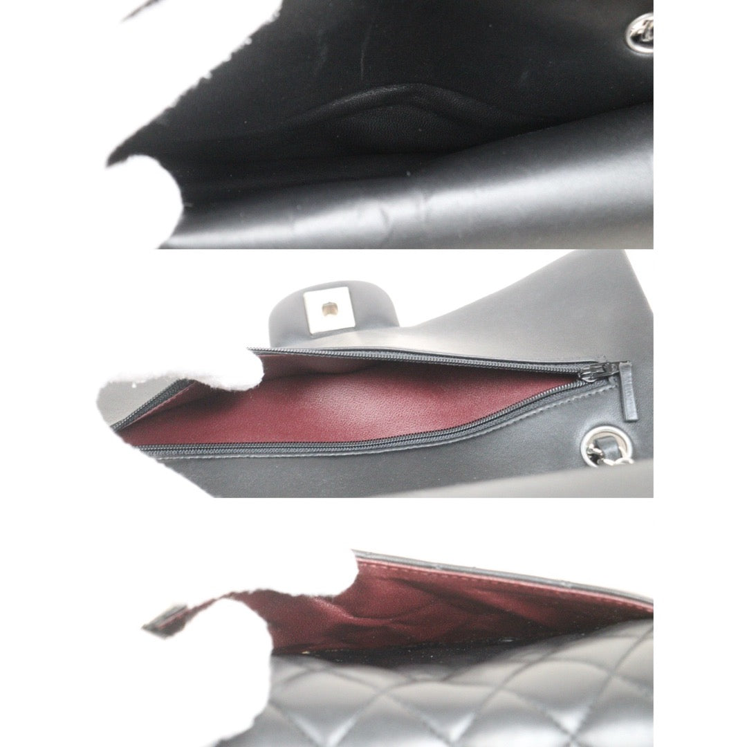 Very Good ( Rank A)｜ CHANEL Lamb Skin Matrasse Double Flap 25 Shoulder Bag  Black Made In 2017Year｜S25101808