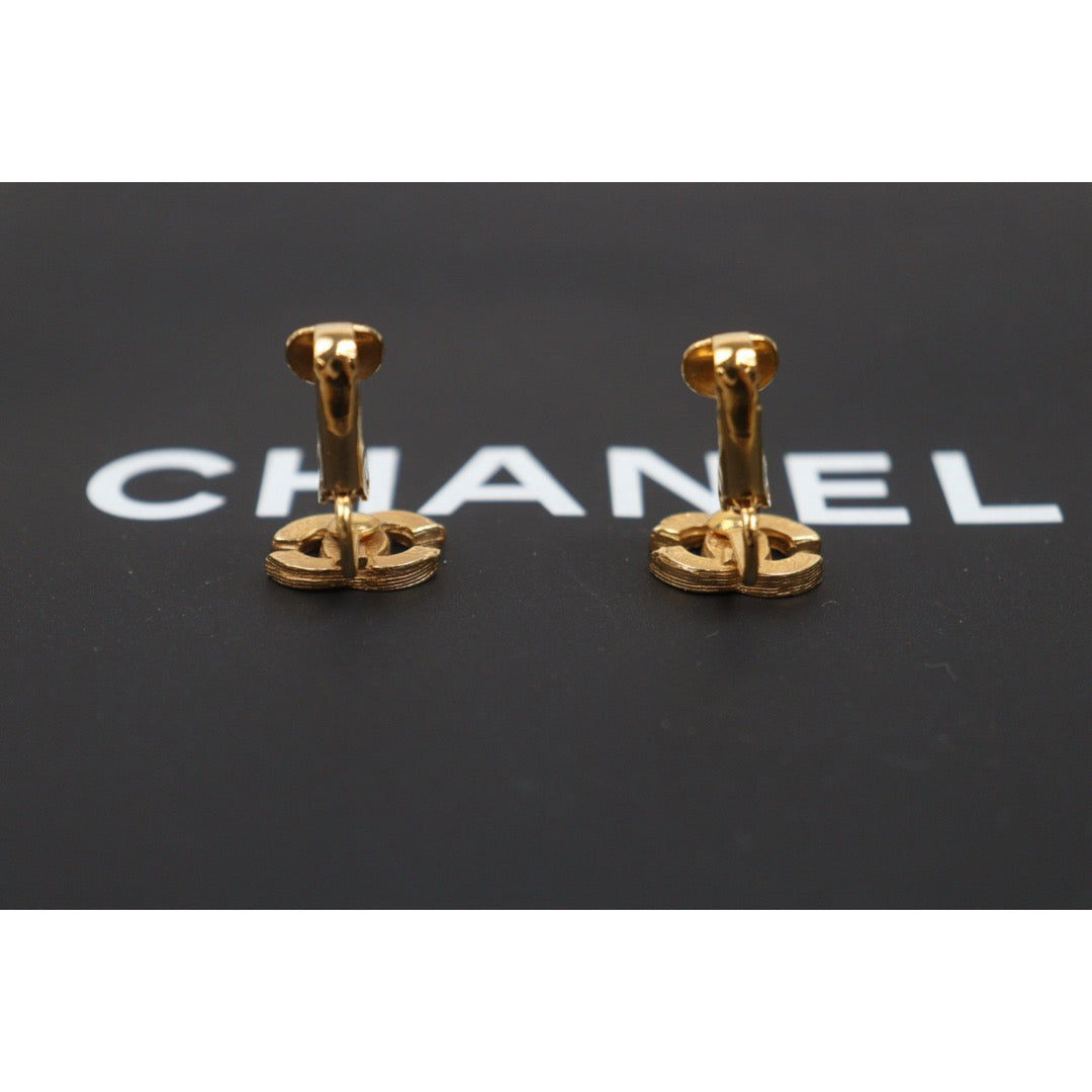 Include Authentic Detective Certificate of Authenticity｜Very Good ( Rank A) ｜CHANEL  COCO Mark Rhinestone Earrings ｜26070307