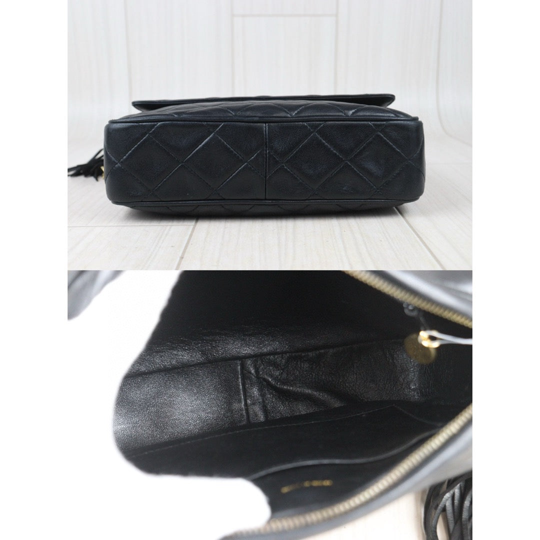 Good ( Rank AB)｜ CHANEL Matrasse Chain Camera Bag  23 Shoulder Bag Black  Made in 1994-1996Year ｜P24083005