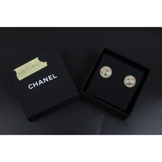 Excellent（Rank SA）｜ CHANEL B21C Coco Mark Rhinestone  Earrings Made In 2021Year｜S26031013