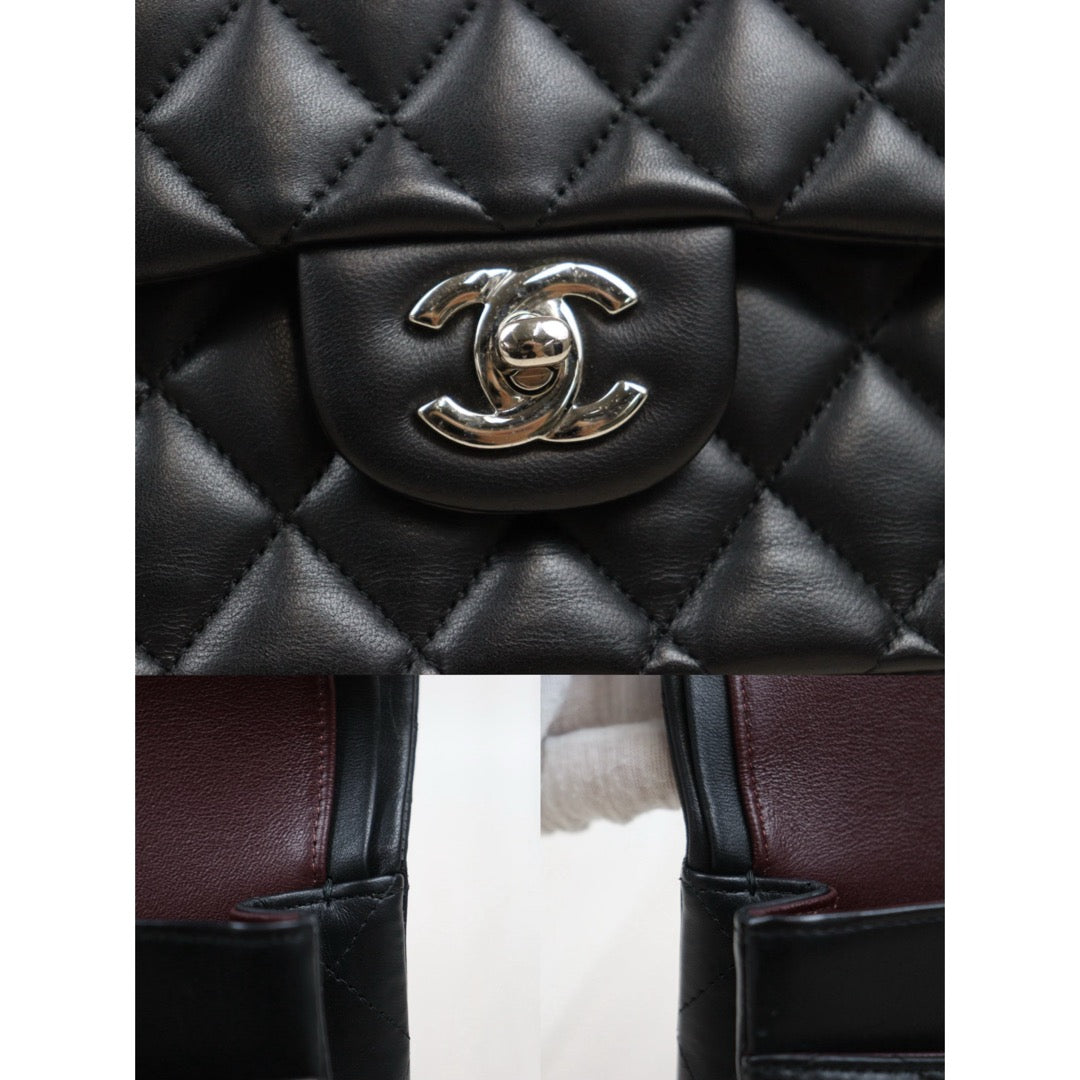 Very Good ( Rank A)｜ CHANEL Lamb Skin Matrasse Double Flap 25 Shoulder Bag  Black Made In 2017Year｜S25101808