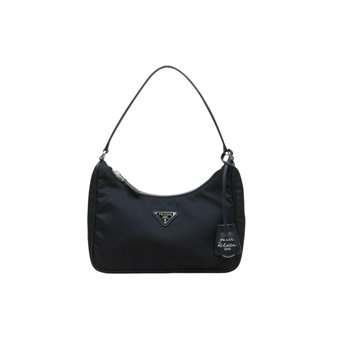Very Good ( Rank A) ｜ PRADA Re-Edition 2005 HOBO HandBag Black｜S25101608