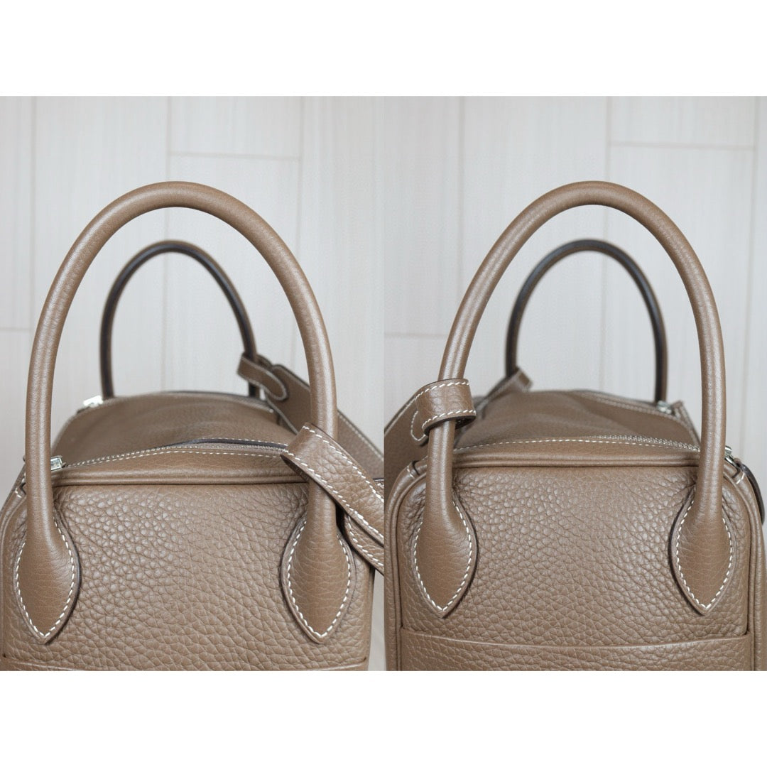 Very Good ( Rank A)｜ Hermes Lindy 30 TC Leather Silver Hardware Shoulder Bag X stamp  ｜S24072105