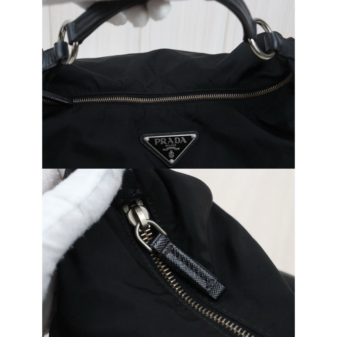 Very Good ( Rank A) ｜ PRADA HOBO GM Black HandBag ｜25112504