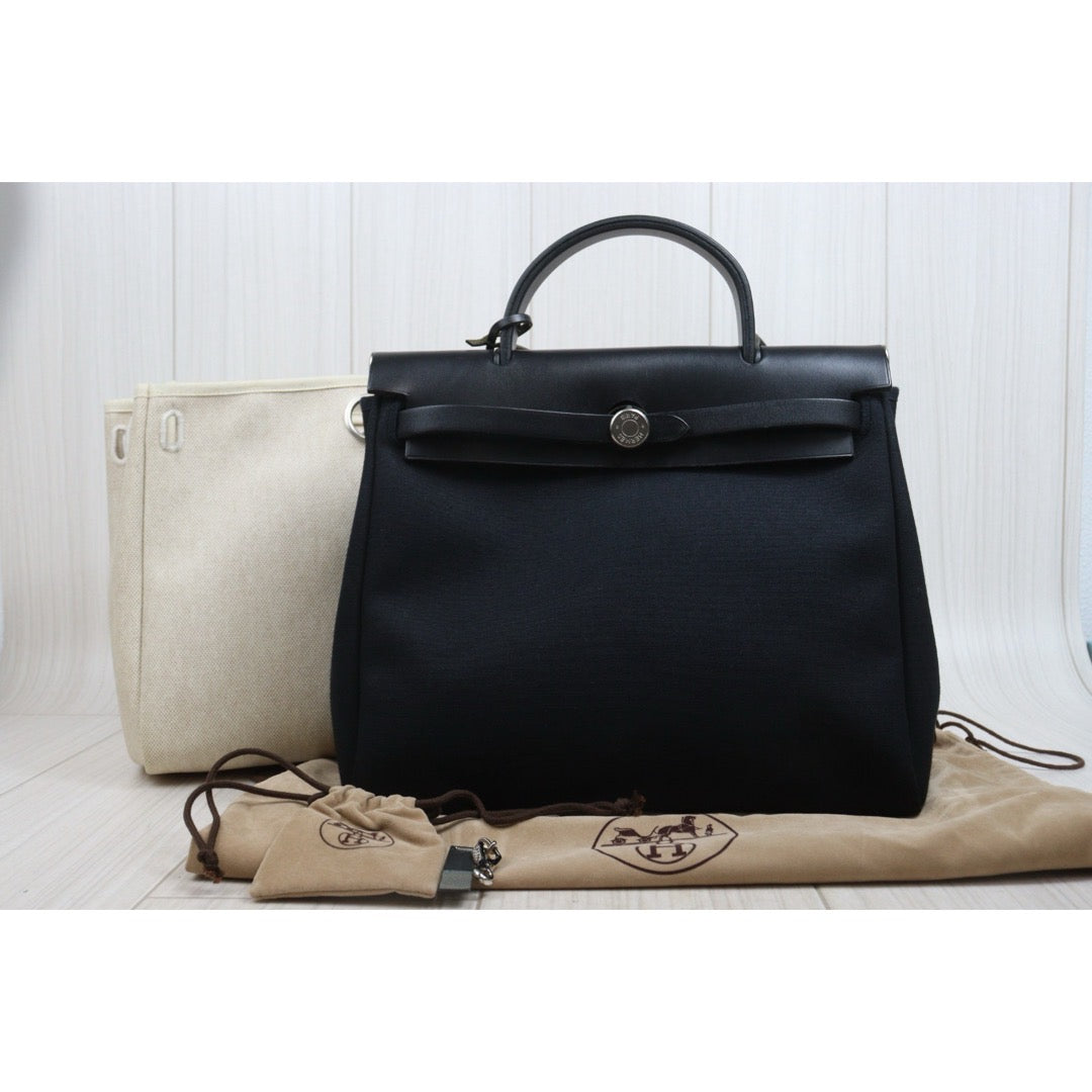 Include Entrupy Certificate of Authenticity｜Good ( Rank AB)｜ HERMES Herbag PM Hang Bag □D Stamp  ｜26082807