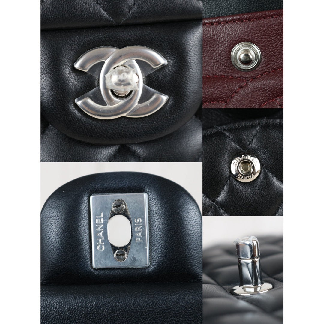 Include Entrupy Certificate of Authenticity｜Excellent（Rank SA）｜Full Set CHANEL Lamb Skin Matrasse Chain Double Flap 25 Shoulder Bag  Black Made In 2019Year｜S26031904