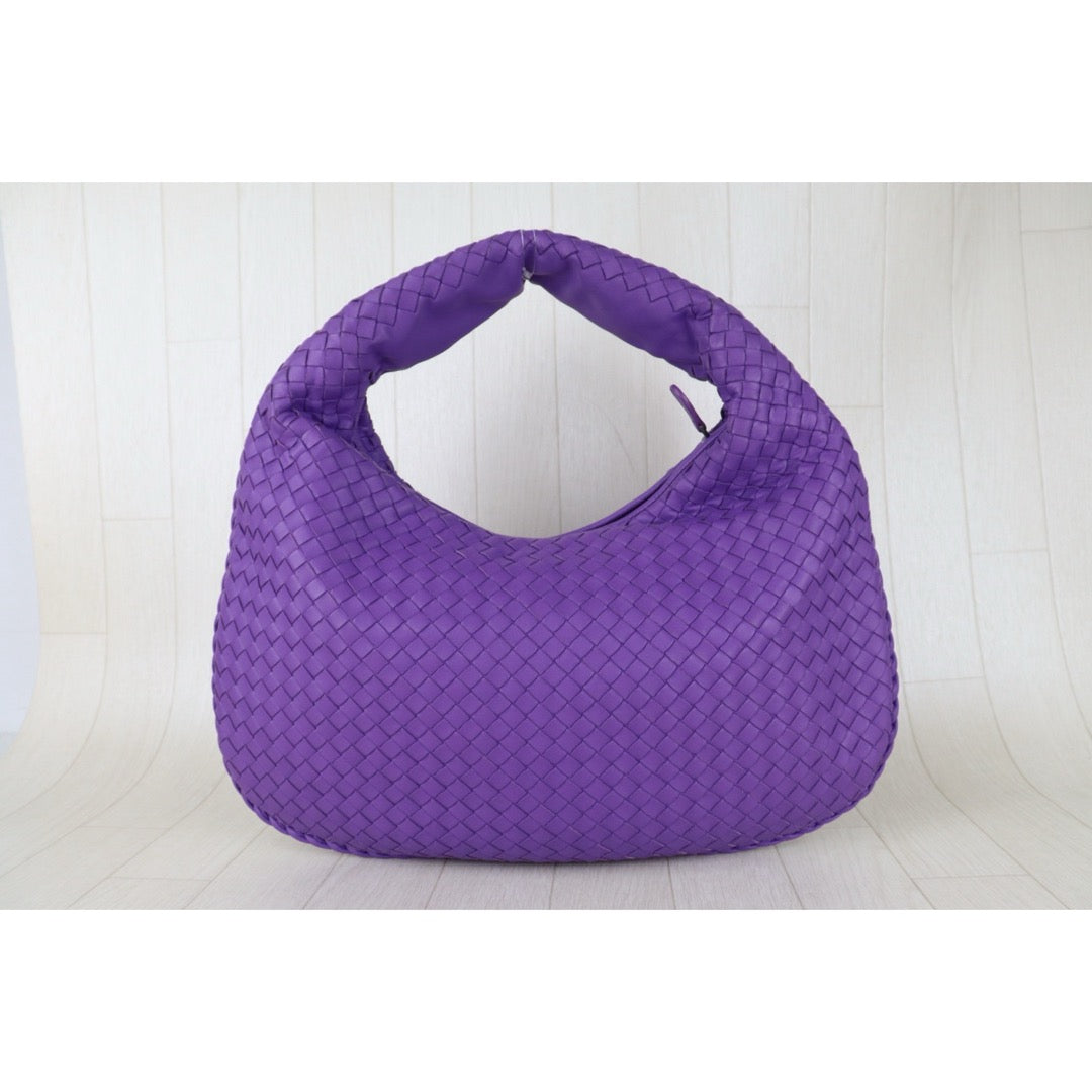 Include Entrupy Certificate of Authenticity｜Very Good ( Rank A)｜ Bottega Veneta Lamb Skin Braid Shoulder Bag  Purple｜S26051801