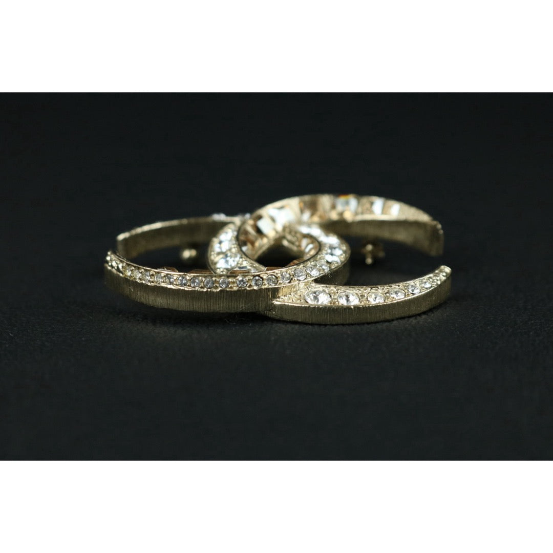 Include Authentic Detective Certificate of Authenticity｜Very Good ( Rank A)｜ CHANEL B15C Coco Mark  Rhinestone Brooch Made In 2015Year｜S26053002