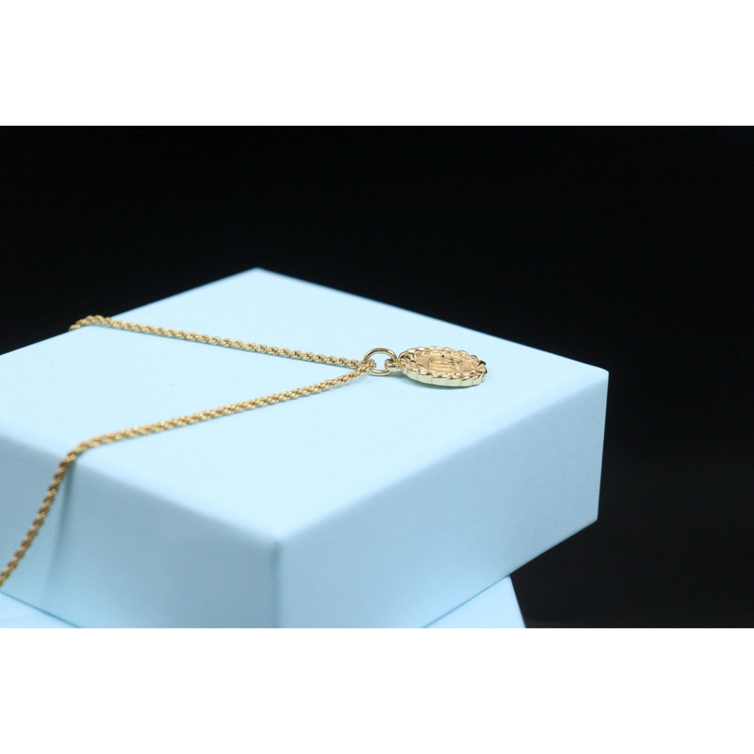 Very Good ( Rank A) ｜ Dior CD Round Necklace Golden ｜26021303