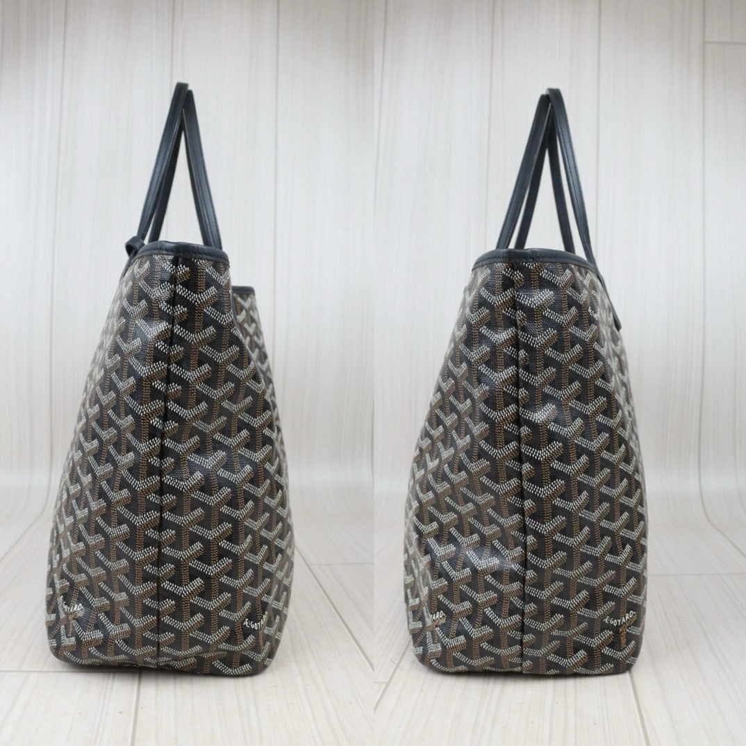 Rank A ｜ Goyard Saint-Louis PM Tote Bag Black｜S24071442