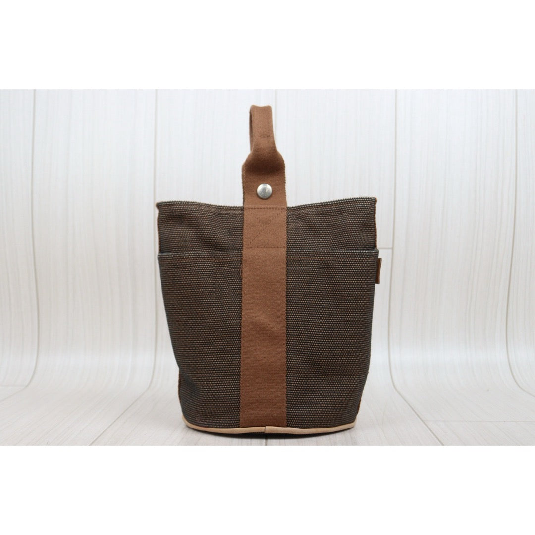Good ( Rank AB)｜ Hermes Saxo Vintage Canvas Basket Brown PM｜V25102103