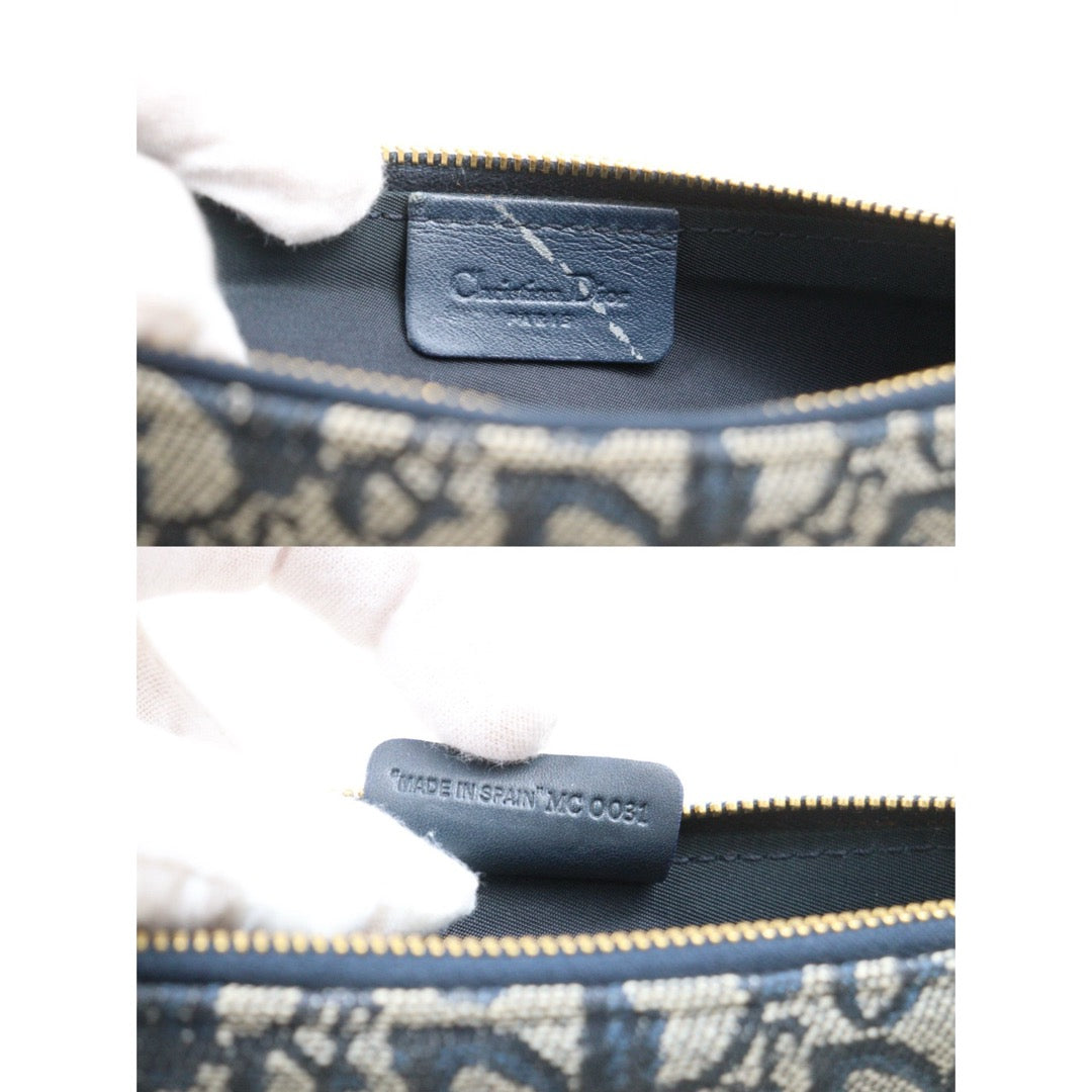 Good ( Rank AB) ｜ Dior Trotter Saddle Pochette Blue Shoulder Bag Small｜25121103