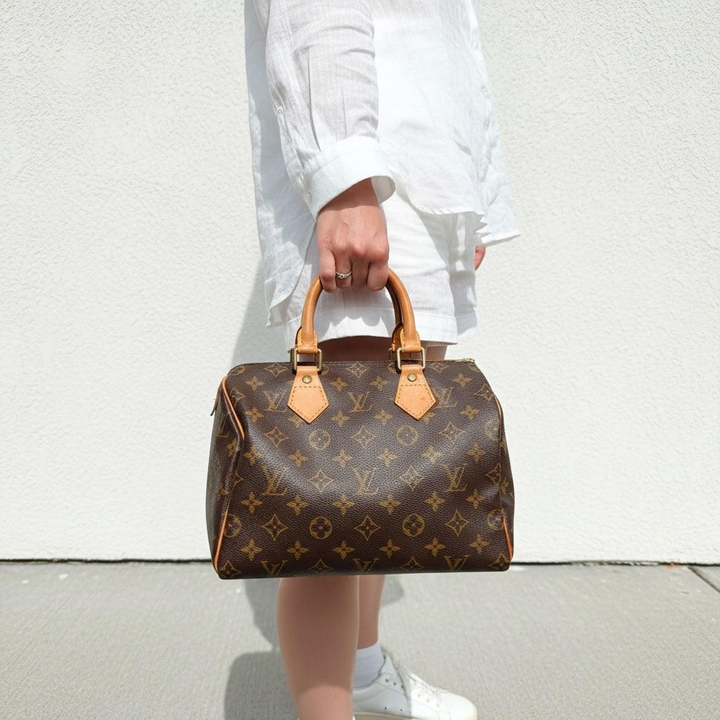 Include Entrupy Certificate of Authenticity｜Good ( Rank AB)｜ Louis Vuitton Monogram Speedy 25 Hand Bag ｜26042803