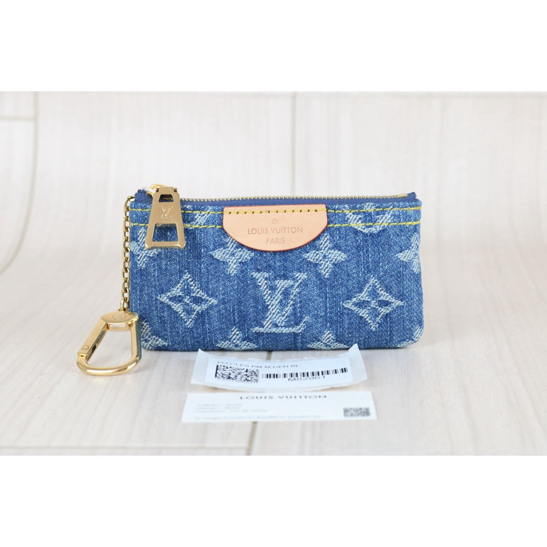 Very Good ( Rank A)｜LV Monogram Denim Pochette Cre｜X25082805