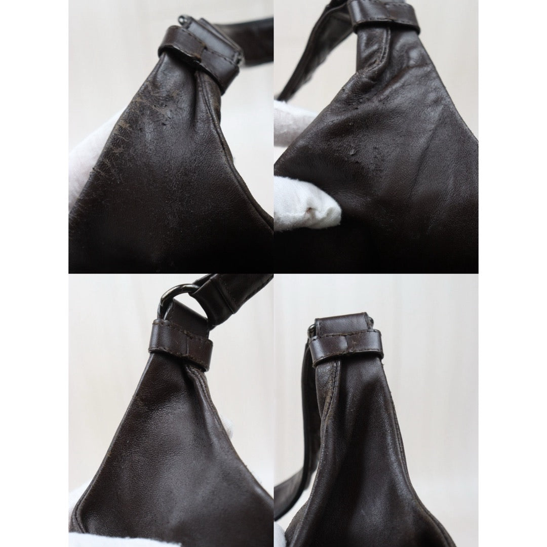 Fair ( Rank B)｜ Bottega Veneta Lamb Skin Braid Hobo HandBag Brown｜V25060509