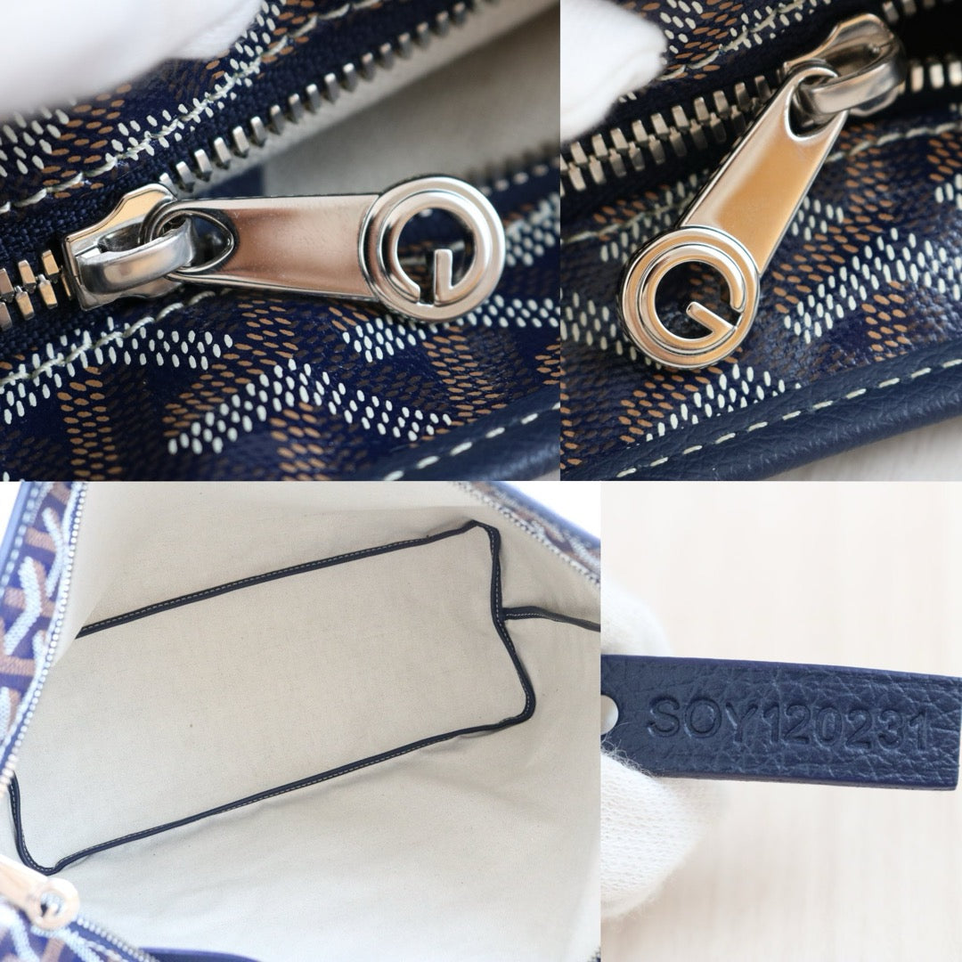 Excellent（Rank SA）｜ Goyard Boheme Hobo Shoulder Bag Navy Blue｜B25011001